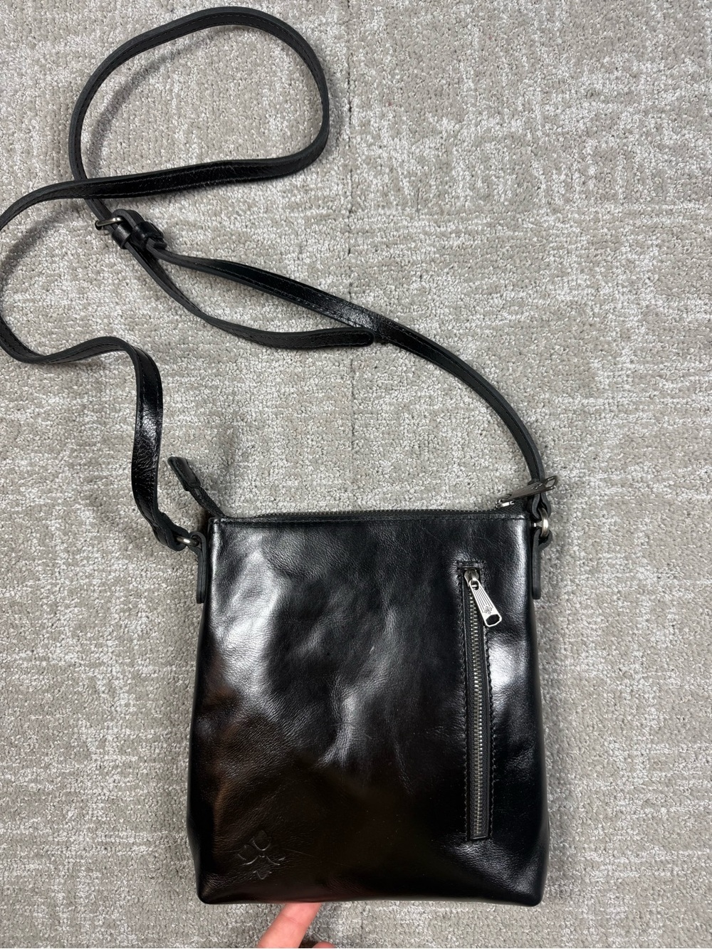 Patricia Nash Black Leather Crossbody Casual Bag